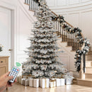 YITAHOME Prelit Snow Flocked Christmas Tree 7.5ft with Remote — 1