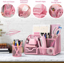 Fayoo 11 Pcs Pink Office Supplies Set Mesh Desk Organizer Accessories Kit — 5