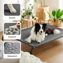 Bedsure Outdoor Elevated Cooling Dog Bed Large Sized Dog, 49in Grey — 4
