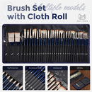 Nicpro 36pcs Paint Brush Set for Acrylic Painting, Oil, Watercolor, Gouache | Blue — 8