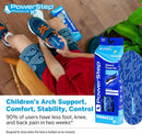 PowerStep Pinnacle Junior Insoles, Children’s Maximum Cushioning Shoe Insert, Relief for Ankle, Knee & Foot Pain, Arch Support for Girls and Boys, Kids Unisex, Made in the USA (Youth 5) - Blue/White — 2