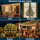 JOYIN 100 LED Christmas Net Lights,4X 6FT Christmas Mesh Lights with 8 Modes, Connectable, Waterproof for Bushes Trees Yard Indoor Outdoor Xmas Decorations (Warm White) — 6