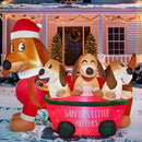 Joiedomi 5 FT Long Christmas Puppy Inflatable with Built-in LEDs, Self-Inflatable for Dachshund Blow Up Yard Decoration Xmas Party Indoor, Outdoor Yard Garden, Lawn Winter Décor — 1
