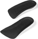 CALTO Half Elevator Insole for Men - 1/2 Inch Height Increase Taller Heel Lift Insert (2 Pack) Black — 1
