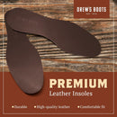 Drew’s Boots Leather Boot Insoles for Men and Women - Shoe Inserts for All-Day Comfort Fit with Moisture and Odor Control - Thick Insoles for Work Boots, Shoes, Sneakers, and Any Footwear — 2