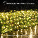 Led Net Lights Christmas Lights Outdoor 200Led 9 ftx 6ft Upgraded WarmWhite Christmas Net Lighting, Waterproof 5mm LED Wide Angle Outdoor Indoor Mesh Net Light for Trees, Bushes, Shrubs Decorations — 3