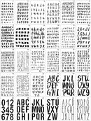30 Pc Letter Stencil for Painting 4 x 7 in Plastic Number Alphabet Template — 1