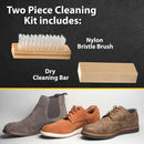 Fiebing's Suede Shoe Cleaner Kit (2 Pack) - Includes Nylon Bristle Brush & Dry Cleaning Bar for Suede & Nubuck - Color Safe Stain Eraser Restore Nap Finishes on Suede Shoes, Boots, Jackets, Couch — 7