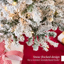 Best Choice Products 6ft Pre-Lit Artificial Christmas Tree Twinkling LEDs, Snow Flocked Design Pine Tree, Full Appearance Lighted Snowy w/Easy Assembly, 250 Lights, 928 Tips Metal Stand — 6