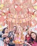 Happy Birthday Party Decorations with Banner Balloons for Women | Rose Gold — 2