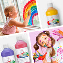 Positive Art Washable Paint for Kids, 12 Colors, 16 oz Bottles, Non-Toxic Tempera Paint Set for School and Classroom, Paraben-Free — 7