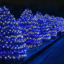 weillsnow 198 LED 9.8ft x 6.6ft Christmas Net Lights, Connectable 8 Lighting Twinkle Modes Mesh Lights for Christmas Outdoor Patio Garden Bush Fence Decorations (Blue & White) — 6