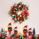 Valery Madelyn 24'' Pre-Lit Christmas Wreath for Front Door with Light, Collapsible Lighted Outdoor Christmas Wreath with Multi-colored Xmas Ball Bow for Home Porch Fireplace Window Holiday Wall Decor — 2