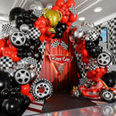 ALL-IN-1 Race Car Balloon Arch Kit with BONUS Trophy & RaceCar - Cars Balloon Garland Kit for Race Car Theme Birthday Party Supplies & Hot Wheels Balloons Race Cars Decorations | Red, Black, Silver — 5