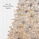 Best Choice Products 6ft Prelit Tinsel Christmas Tree w/Twinkling LED Lights, Artificial Seasonal Holiday Decoration w/ 250 Lights, 1,000 Branch Tips, Metal Stand - Silver — 6
