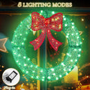 24 in Pre-Lit Christmas Wreath with 6H On/18H Off Timer — 5