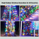 Led Multicolor Christmas Net Lights Outdoor Christmas Bushes Lights 120Led 6ftx5ft, Connectable Outdoor Indoor Mesh Net Lighting for Xmas Holiday, Garden, Lawn, Shrubs, Trees, Bushes Decorations — 5