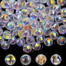 Crystal Glass Beads for Jewelry Making, 80 Pcs Faceted Beads, 10 mm, AB — 1