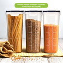 Utopia Kitchen Cereal Containers Storage Set with Lids, 4 Pack, 4L, Clear
