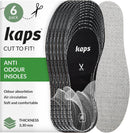 6 Pair Pack Anti Odour Shoe Insoles Set with Odor Eating Charcoal | Shoe Inserts | Kaps Odour Stop | Cut to Size — 1
