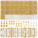Funtopia 2500Pcs Spacer Beads for Jewelry Making, Gold Beads for Bracelets — 1