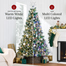 Best Choice Products 7.5ft Pre-Lit Scotch Pine Christmas Tree, Premium Frosted Pre-Decorated Artificial Holiday Decor w/ 1,320 Branch Tips, 2-in-1 White and Multicolor LED Lights, Cordless Setup — 4