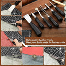 SOCNITC Leather Working Tools Kit, Leather Craft Tools for Stamping Repair — 4