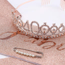 CIEHER 40th Birthday Crown + Sash + Pearl Pin Set for Women, Tiara, Gifts for Friends, Party Decorations & Favors | 40th Sash & Tiara Set — 7