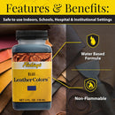 Fiebing's LeatherColors (4 Fl Oz, Blue) - Leather Dye for Natural Leather - Water-Based, Non-Flammable Formula - Permanent & Penetrating Color for Shoes, Boots, Furniture - Safe for Institution Use — 2