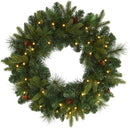 Nearly Natural 24 in Mixed Pine Artificial Christmas Wreath with LEDs — 1