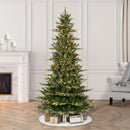 Puleo International 7.5ft Pre-Lit Slim Aspen Fir Artificial Christmas Tree with 450 LED Warm White Lights, 1016 Realistic Dense Branch Tips, Easy Setup Artificial Trees with Sturdy Metal Stand — 4