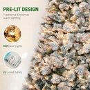HOMCOM 7.5 ft Artificial Prelit Christmas Tree with Realistic Fraser Fir — 4
