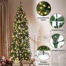 Yaheetech 7.5ft Pre-lit Pencil Artificial Christmas Tree, Green — 2