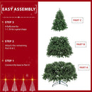 Yaheetech 6ft Pre-lit Christmas Tree with 300 Warm White Lights, Green — 7
