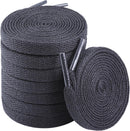 Teskyer Shoe Laces for Sneakers, 4 Pairs Flat Shoelaces | Black — 1