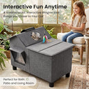 Love's cabin Outdoor Cat House Weatherproof Elevated Cat Bed, Grey, Large — 6