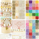 Dowsabel Clay Beads 3 Boxes Bracelet Making Kit, 10800pcs Beads for Jewelry Making, Letter Beads for Friendship… — 1