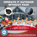 ZPISF 10 FT Santa Sleigh with Reindeer Christmas Inflatables Outdoor Decorations, Christmas Blow Up Yard Decorations for Garden Lawn Xmas Decor (Red) — 4