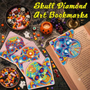 WIVICO 4Pcs Diamond Painting Bookmarks, Diamond Pearl Art Kits for Adults | Halloween Skull — 6