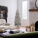 National Tree Company 6ft Pre-Lit Flocked Acacia Slim Christmas Tree — 3