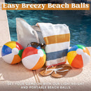 JOYIN 12 Packs 16" Inflatable Beach Balls, Large Rainbow Beach Balls Bulk for Pool Parties, Kids and Adults Summer Pool Party Toys, Beach Toys, Party Favors(16'') | 16-inch — 3