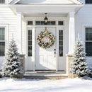HipTree 24 Inch Lighted Christmas Wreaths for Front Door with Lights — 5