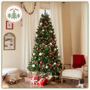 Treetopia Grand Evergreen Fir - Artificial Indoor Christmas Tree, Prelit with LED Clear Lights, Hinged Branches, Holiday Décor, 6ft — 6