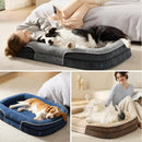 Brand Bedsure 360°Oval Bolster Orthopedic Dog Beds Large Sized Dog,35" Grey