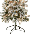 National Tree Company 6ft Pre-Lit Flocked Acacia Slim Christmas Tree — 2
