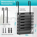 Delifox 7 Compartment Wall Mounted Hanging File Organizer for Office — 2