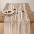 Light Beige Cheesecloth Table Runner 120 Inches Fall Party Home Decorations | 35"x120"(Pack of 1) — 2