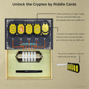 Da Vinci Code Mini Metal Cryptex Lock Puzzle Box – Vintage-Style Password Puzzle with 130 Riddle Cards, Educational Brain Teaser Toy for Kids, Teens & Adults, Gift for Birthday & Christmas — 4