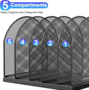 gianotter Desktop File Organizer with 5 Compartments — 5