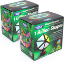 TOSY Magnet Pyramid Glow - 1 Cube Transforms into 1 Billion Shapes, 12 Pieces, 243 Rare Earth Magnets, Glowing, Holographic Design Magnet Tiles Creative Puzzle STEM/STEAM Toy, 2-Pack — 1